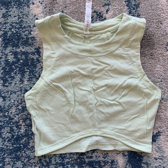 EUC 🍋 Lululemon Heavyweight Cotton Cropped Tank Top - Picture 6 of 9